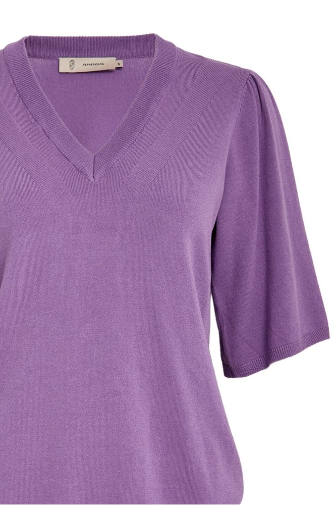 GLENDA SHORT SLEEVE KNIT PC8231 7225 FAIRY WREN LILAC